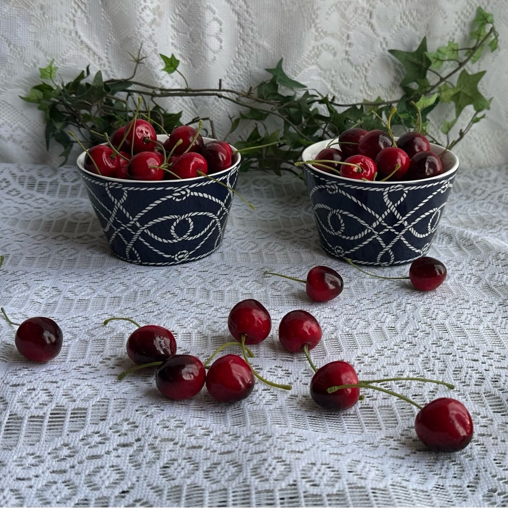 222 Fifth Sailor’s Nexus Knot Porcelain Bowls (2)